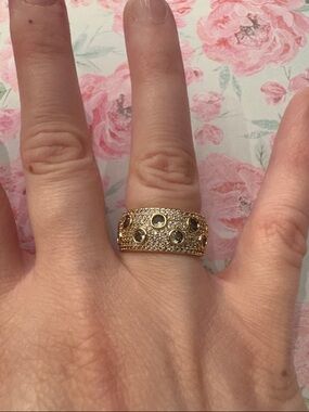 Tourmaline Green Spinel on Gold - Size 6 - Bomb Party - I Am the Moment